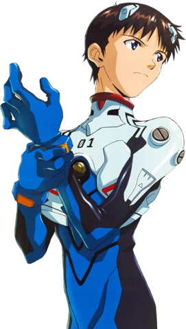 Shinji Ikari pilotant l'EVA-01